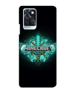 Чохол для Infinix Note 10 Pro з картинкою «Minecraft Diamond лого»