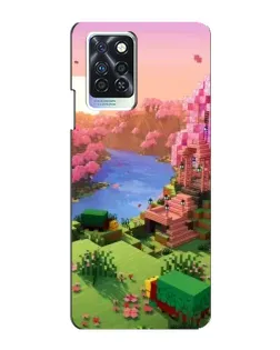 Чохол для Infinix Note 10 Pro з картинкою «Рожеве дерево Minecraft»