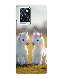 Чехол для Infinix Note 10 Pro с картинкой «Пара единорогов»
