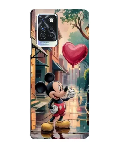 Чехол для Infinix Note 10 Pro с картинкой «Микки и шарик-сердце»