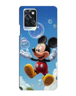 Чехол для Infinix Note 10 Pro с картинкой «Mickey и мыльные пузыри»