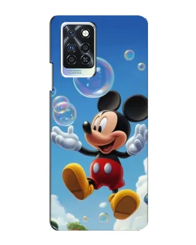 Чехол для Infinix Note 10 Pro с картинкой «Mickey и мыльные пузыри»