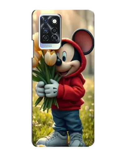 Чехол для Infinix Note 10 Pro с картинкой «Микки с тюльпанами»