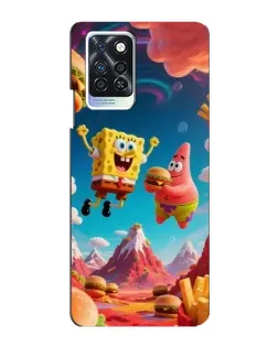 Чехол для Infinix Note 10 Pro с картинкой «Космический фастфуд»