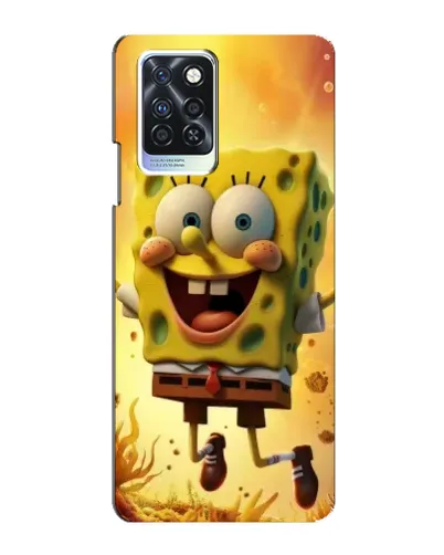 Чехол для Infinix Note 10 Pro с картинкой «Губка Боб прыгает»