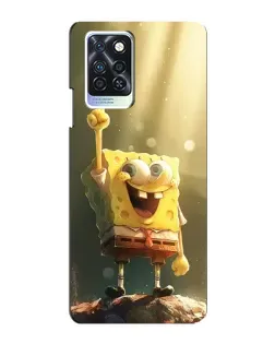 Чехол для Infinix Note 10 Pro с картинкой «Сияющий Спанч Боб»