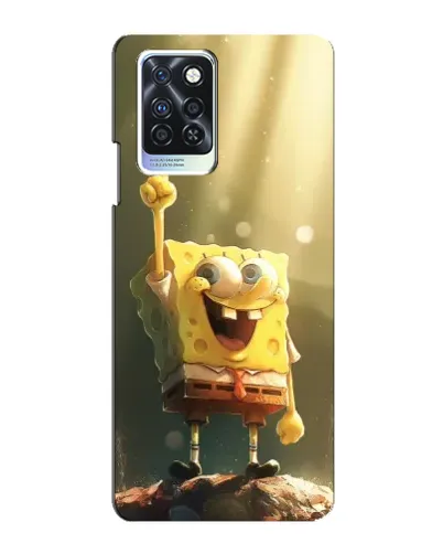 Чехол для Infinix Note 10 Pro с картинкой «Сияющий Спанч Боб»