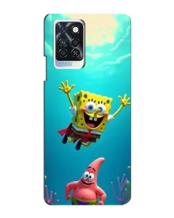 Чехол для Infinix Note 10 Pro с картинкой «Спанч Боб под водой»