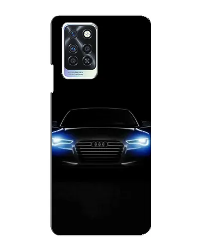 Чехол для Infinix Note 10 Pro с картинкой «Audi в неоне»