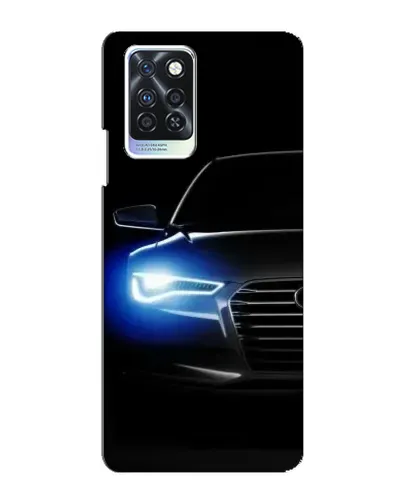 Чехол для Infinix Note 10 Pro с картинкой «Неоновый взгляд Audi»