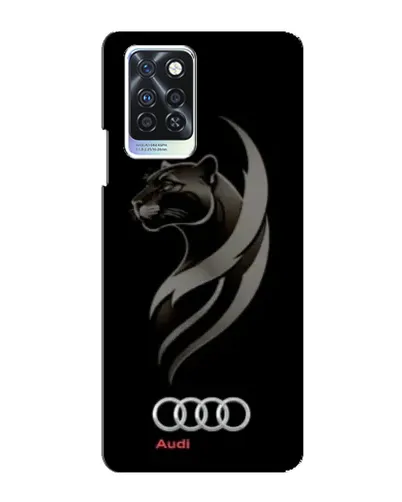 Чехол для Infinix Note 10 Pro с картинкой «Графика — пантера и Audi»