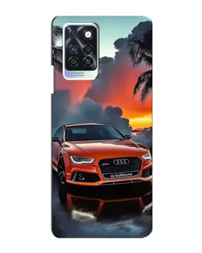 Чехол для Infinix Note 10 Pro с картинкой «Audi — закат»