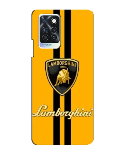 Чехол для Infinix Note 10 Pro с картинкой «Lamborghini Stripe желтый»