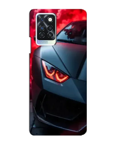 Чехол для Infinix Note 10 Pro с картинкой «Lamborghini красное сияние»