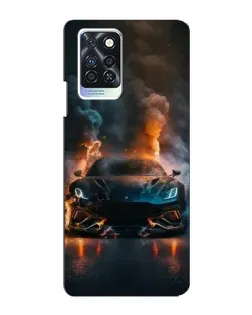 Чехол для Infinix Note 10 Pro с картинкой «Lamborghini дымная эстетика»