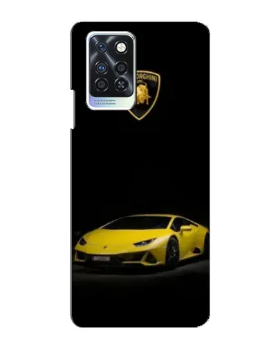 Чехол для Infinix Note 10 Pro с картинкой «Lamborghini желтый акцент»
