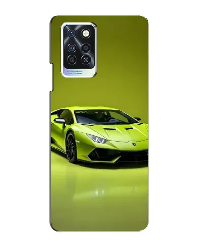 Чехол для Infinix Note 10 Pro с картинкой «Салатовый Lamborghini Huracan»