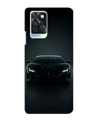 Чехол для Infinix Note 10 Pro с картинкой «Черный Lamborghini Aventador»