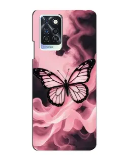 Чехол для Infinix Note 10 Pro с картинкой «Бабочка в дыму»