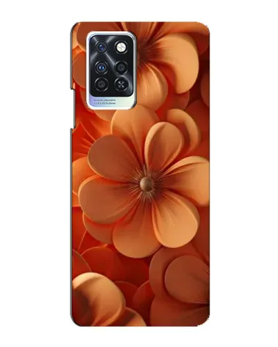 Чехол для Infinix Note 10 Pro с картинкой «Оранжевый макро цветок»