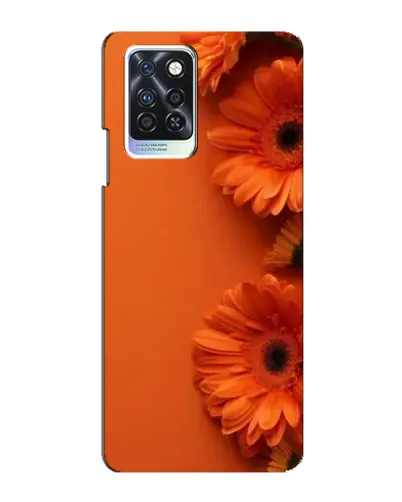 Чехол для Infinix Note 10 Pro с картинкой «Оранжевые герберы»