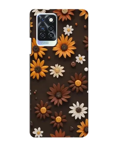Чехол для Infinix Note 10 Pro с картинкой «Узор из маленьких подсолнухов»
