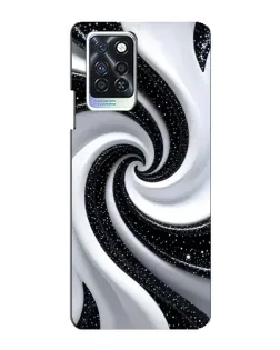 Чехол для Infinix Note 10 Pro с картинкой «Черно-белая спираль» Чехол для Infinix Note 10 Pro с картинкой «Черно-белая спираль»