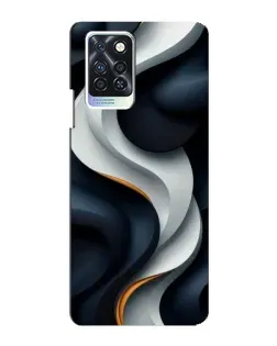 Чехол для Infinix Note 10 Pro с картинкой «Объемные черно-белые ленты» Чехол для Infinix Note 10 Pro с картинкой «Объемные черно-белые ленты»