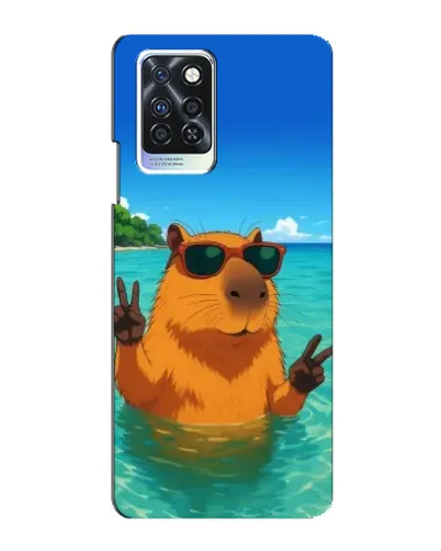 Чехол для Infinix Note 10 Pro с картинкой «Морская капибара»