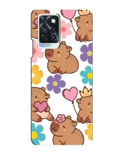 Чехол для Infinix Note 10 Pro с картинкой «Цветочный паттерн капибар» Чехол для Infinix Note 10 Pro с картинкой «Цветочный паттерн капибар»