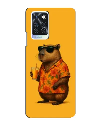 Чехол для Infinix Note 10 Pro с картинкой «Капибара на отдыхе»