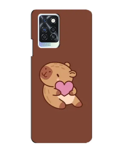 Чехол для Infinix Note 10 Pro с картинкой «Капибара с сердцем»