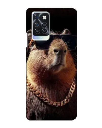 Чехол для Infinix Note 10 Pro с картинкой «Капибара золотая цепь»