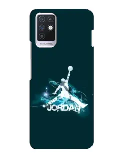 Чехол для Infinix Note 10 с картинкой «Jordan Blue Fire»