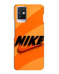 Чехол для Infinix Note 10 с картинкой «Оранжевый драйв Nike»