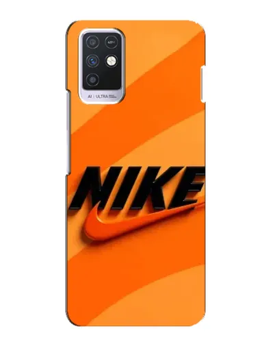 Чехол для Infinix Note 10 с картинкой «Оранжевый драйв Nike»