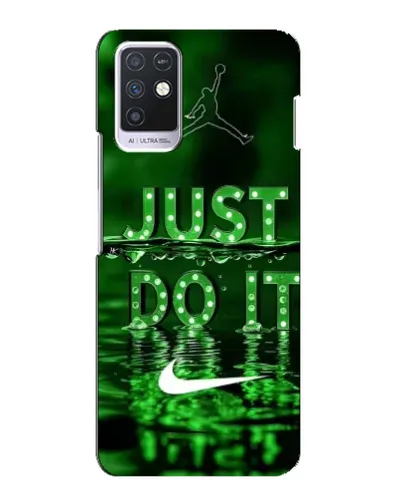Чехол для Infinix Note 10 с картинкой «Зеленый неоновый Nike»