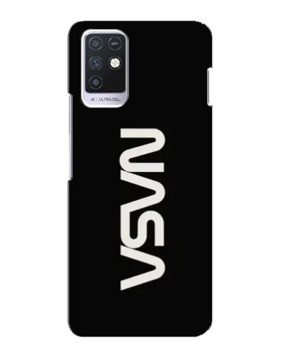 Чехол для Infinix Note 10 с картинкой «NASA — вертикальный логотип»