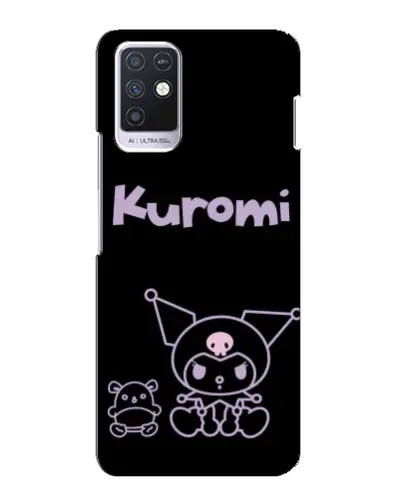 Чехол для Infinix Note 10 с картинкой «Kuromi — черный минимализм»