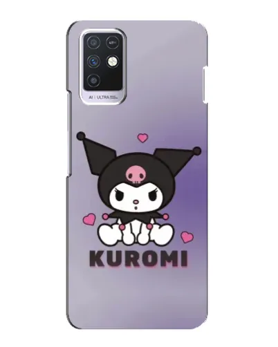 Чехол для Infinix Note 10 с картинкой «Kuromi — фиолетовый арт»