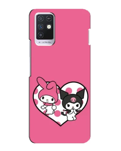 Чехол для Infinix Note 10 с картинкой «Kuromi и My Melody»