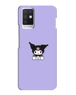 Чехол для Infinix Note 10 с картинкой «Kuromi — фиолетовый минимализм»