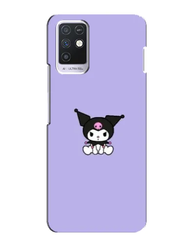 Чехол для Infinix Note 10 с картинкой «Kuromi — фиолетовый минимализм»