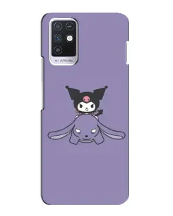 Чехол для Infinix Note 10 с картинкой «Kuromi на лиловом фоне»