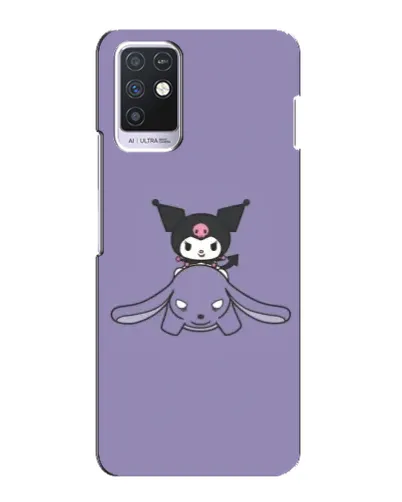 Чехол для Infinix Note 10 с картинкой «Kuromi на лиловом фоне»