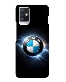 Чехол для Infinix Note 10 с картинкой «BMW — неоновое сияние»