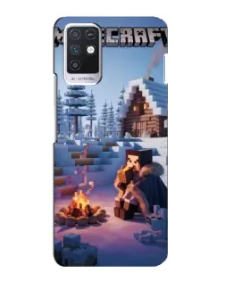 Чохол для Infinix Note 10 з картинкою «Зимовий Minecraft»