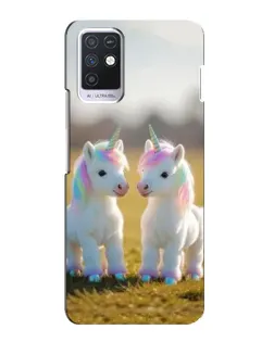 Чехол для Infinix Note 10 с картинкой «Пара единорогов»