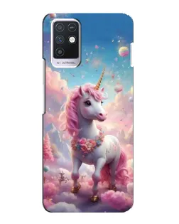 Чехол для Infinix Note 10 с картинкой «Единорог среди облаков»