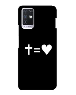 Чохол для Infinix Note 10 з картинкою «Хрест та Серце»